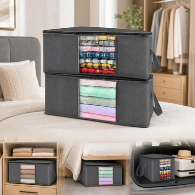 4 Pack 84L Moving Garment Organizer Bags Black Zipper, Convenient Combo For House Moving