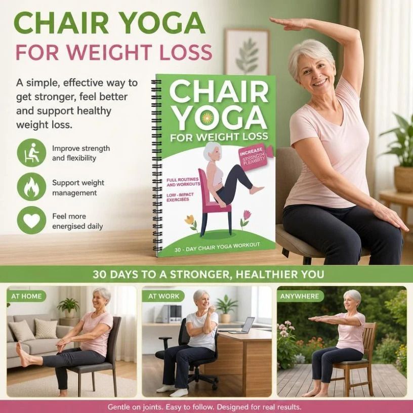 Coil Bound Elderly Chair Yoga Weight Loss Journal, Stable Strength Focus Training Log