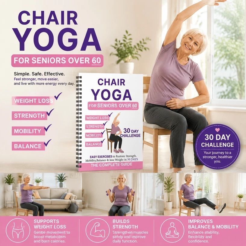 Coil Bound Senior Chair Yoga Weight Loss Logbook, All-Round Physical Improvement Guide