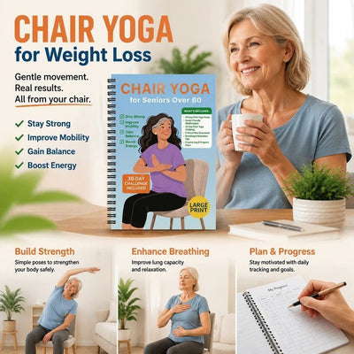 Coil Bound Elderly Chair Yoga Weight Loss Notebook, Balance & Posture Awareness Routine