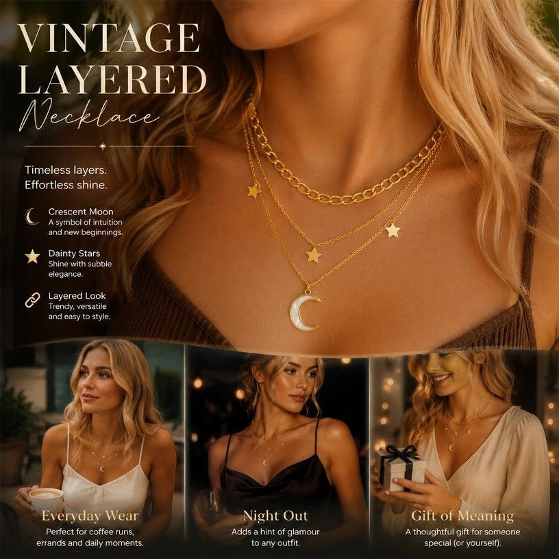 Modern Vintage Dual Layer Stack Chain, Exclusive Dainty Gold Plated Stainless Steel Date Night Jewellery