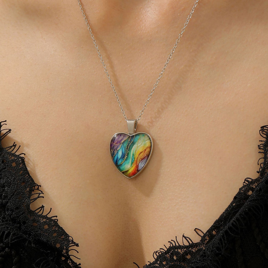 Classic Oval Time Gem Alloy Pendant Jewelry, Silver Tone, Romantic Holiday Gift For Wedding Banquet