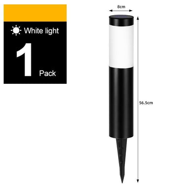 Solar Panel Stainless Steel Post Light, IP Waterproof LED Villa Courtyard Lighting, Black Cool White, 56.5x8cm, Stylish New Home Garden Gifting Option