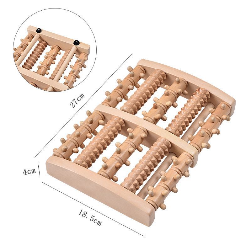 Five-Row Triple Gear Foot Roller Massager, Multi-Point Sole Stimulation, Ideal Leisure Gift For Indoor Use