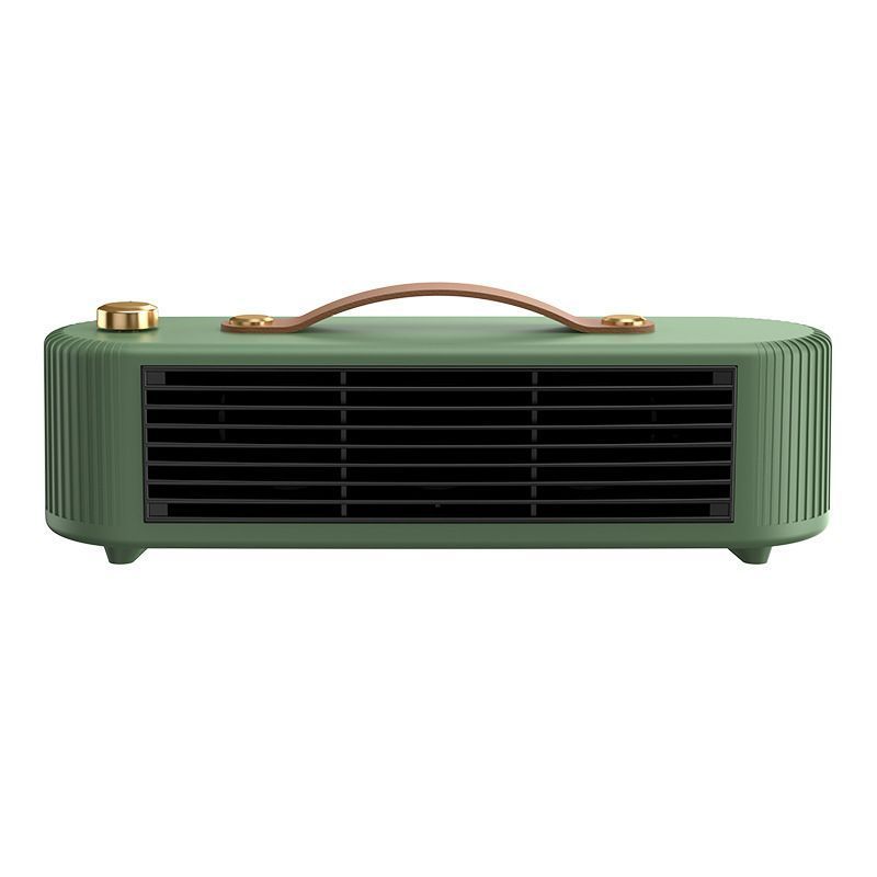 Compact Desktop PTC Ceramic Heater, Quick Warm Electric Heater With 450W/800W Two Heating Settings, Safe Anti-Tip & Overheat Shutoff, Quiet Small Warmer For Indoor Workplace, Green