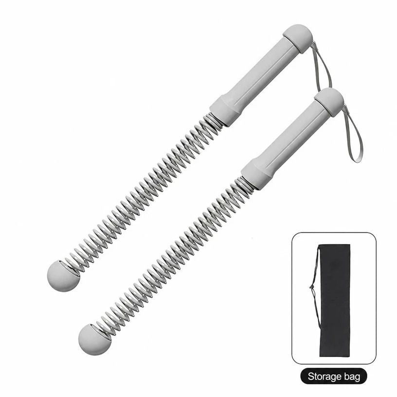 No Cable Swing Battle Rope, 3.42 Lbs A Pair, 17.32in Grey, Full Body Muscle Training Gear, Indoor Outdoor Workout, With Storage Bag, Nice Sports Gift