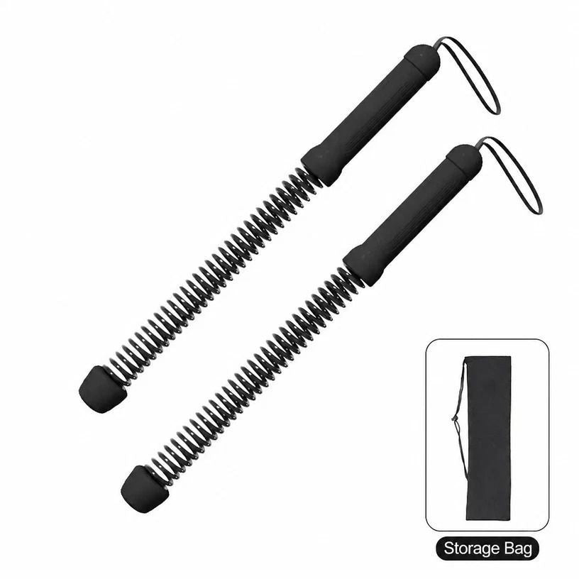 Wireless Swing Battle Rope, 3.53 Lbs A Pair, 18.11in Black, Spring Training Rope For Muscle Exercise, Indoor Fitness Workout, With Storage Bag, Thoughtful Training Gift