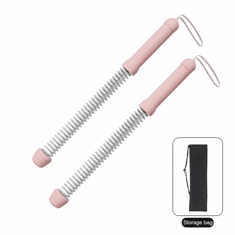 Cordless Spring Swing Rope, 3.53 Lbs A Pair, 18.11in Pink, Full Body Strength Training Battle Rope, With Storage Bag, Wonderful Exercise Gift