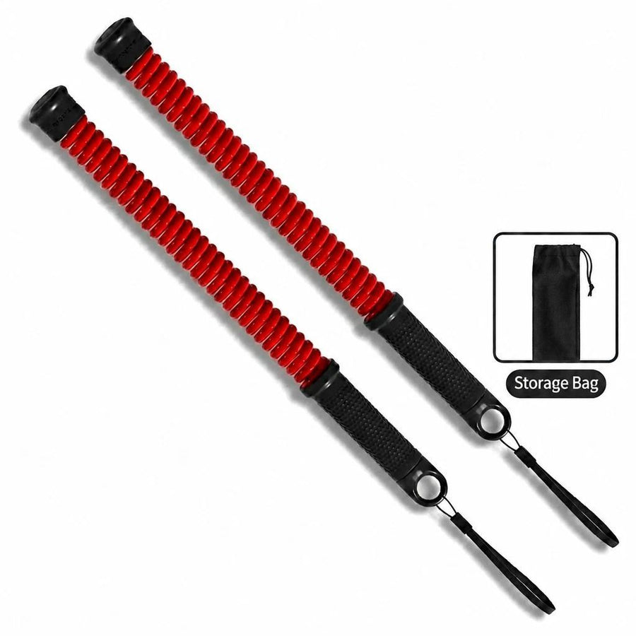 Cordless Spring Training Swing Rope, 2.18 Lbs A Pair, 16.93in Red, Full Body Workout Battle Rope, With Storage Bag, Nice Gym Accessory Gift