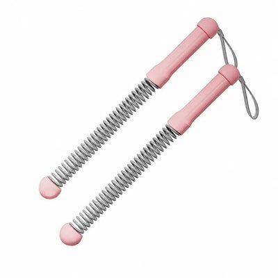 No Cable Fitness Swing Rope, 3.42 Lbs A Pair, 17.32in Pink, Spring Battle Rope For Full Body Strength Training