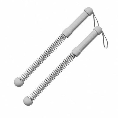 Cordless Spring Workout Battle Rope, 3.42 Lbs A Pair, 17.32in Grey, Indoor Outdoor Body Shaping Training Equipment