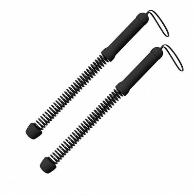 No Cord Spring Training Rope, 3.53 Lbs A Pair, 18.11in Black, Indoor Outdoor Arm & Muscle Fitness Battle Rope