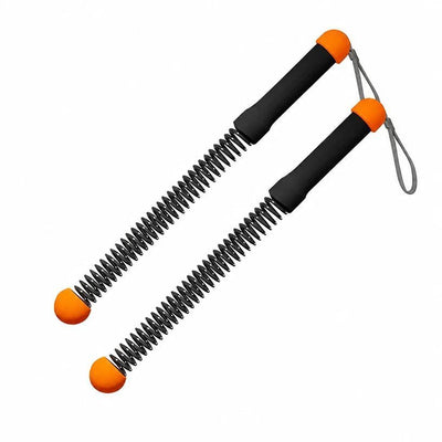No Cable Spring Battle Rope, 3.42 Lbs A Pair, 17.32in Orange, Indoor Outdoor Arm Strength Training Swing Fitness Rope
