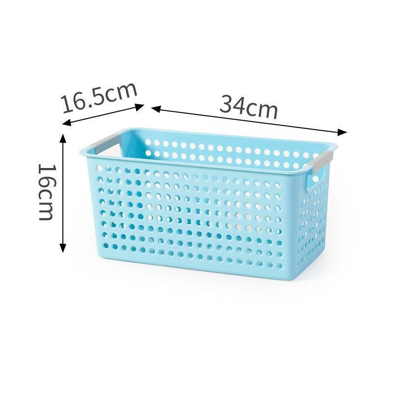 Narrow Plastic Storage Basket, Medium Size, 13.58x6.69x6.30in, Blue, Storage Bin For Fruits, Snacks & Sundries, Thoughtful Home Gift