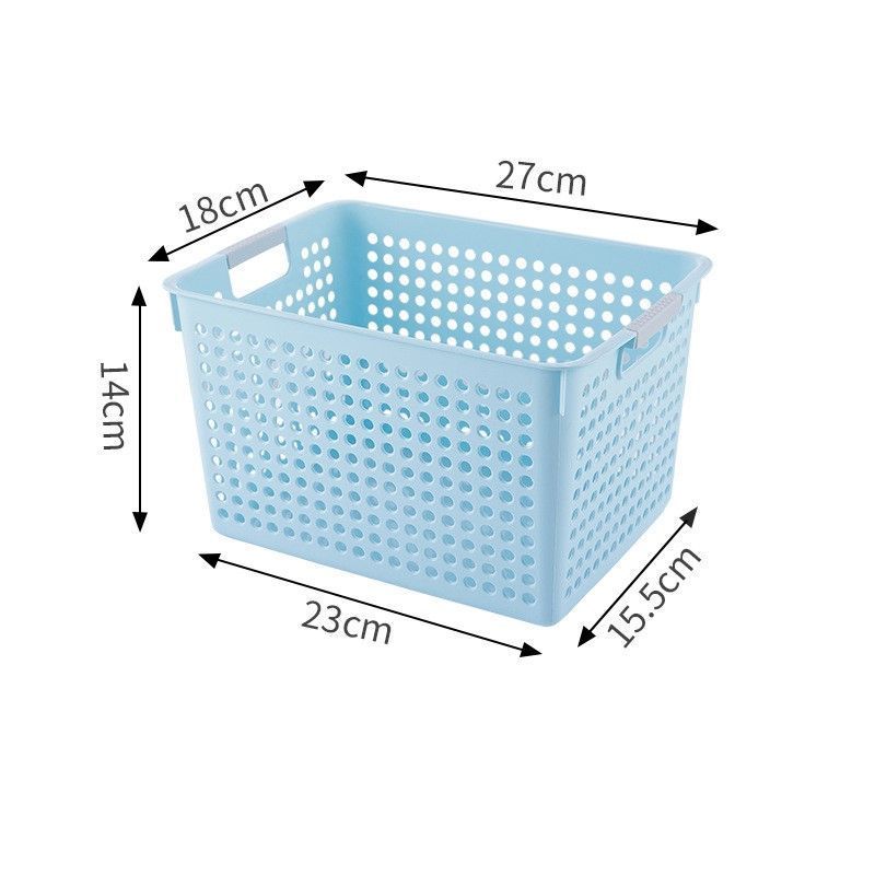 Tall Plastic Storage Basket, Small Size, 10.63x7.09x5.51in, Blue, Closet Sundries Storage Container, Convenient Household Present