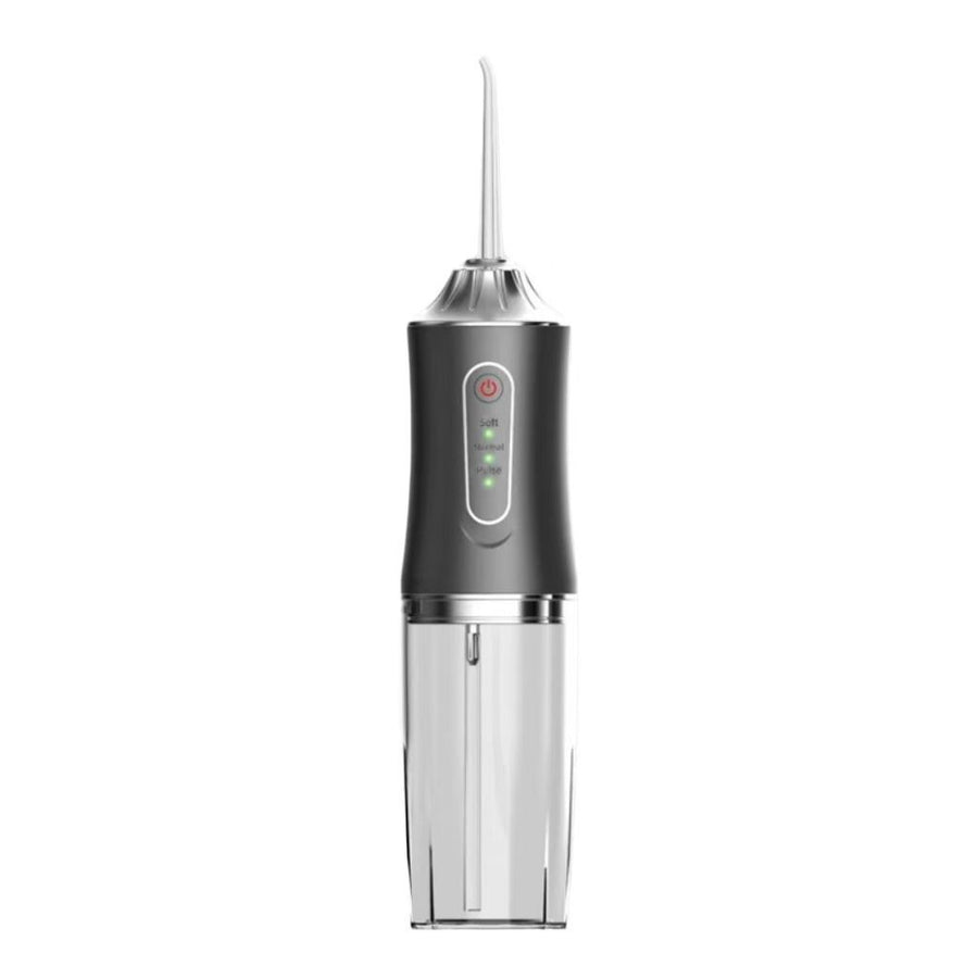 Premium Electroplated Electric Water Flosser, Household Oral Irrigator With Multiple Pressure Modes, A10 Black Electroplated Model With 4 Nozzles