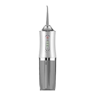 Rechargeable Electroplated Water Flosser, Portable Interdental Cleaning Irrigator, A10 White Electroplated Model With 4 Nozzles, Ideal For Family Use