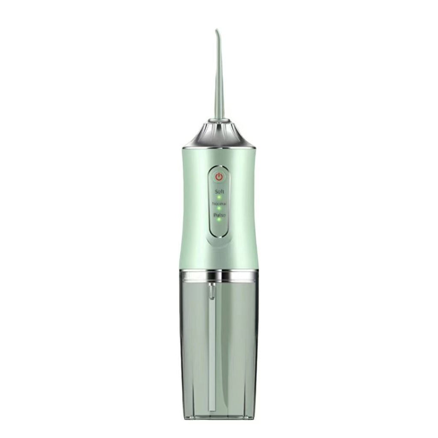 Versatile Electroplated Cordless Water Flosser, Household Oral Irrigator For Daily Use, A10 Green Electroplated Model With 4 Nozzles