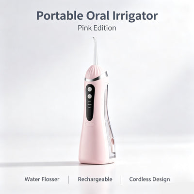 Compact Rechargeable Water Flosser, A16 Pink Oral Irrigator, Gentle Pressure For Comfortable Oral Cleansing, Beginner Friendly Oral Care Tool