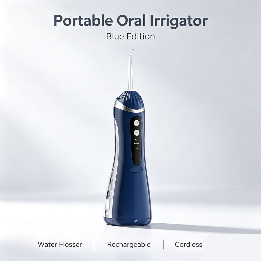 Household Electric Water Flosser, A16 Blue Oral Irrigator, Sturdy Cordless Teeth Cleaner Suitable For Home And Travel
