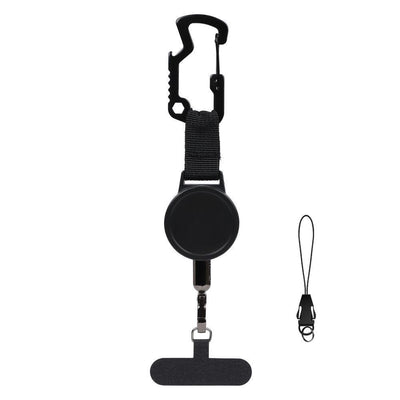 D Buckle Retractable Phone Lanyard, Flexible Pull Key Chain, Sturdy Woven Webbing Holder For Mobile Phones, Luggage And Keys