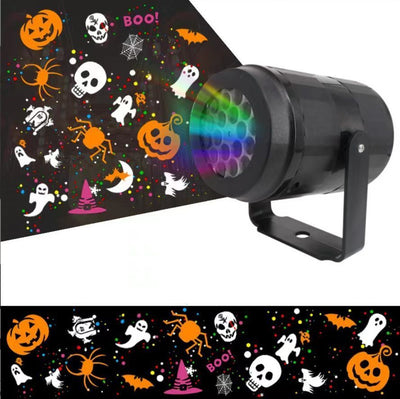 Holiday Snow Projection Lamp, Christmas & Halloween Ambient Lighting, Compact Decorative Night Light For Themed Party Arrangement