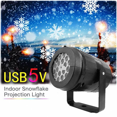 Decorative Snowflake Projector Light, Seasonal Ambient Night Lamp, Versatile Lighting For Christmas Celebration & Halloween Decoration