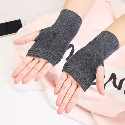 Half Finger Fingerless Gloves For Men & Women, Flexible Single Layer Computer Typing Gloves, Dark Grey, Practical Fingerless Wear For Long Time Desk Work