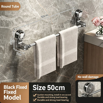 No Drill Fixed Wall Hanging Shoe Shelf, Water Drain Slipper Organiser For Toilet, Transparent Black Fixed Type, 50cm, Sturdy Household Bathroom Storage Accessory