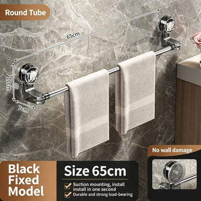 Punch-Free Fixed Wall Mount Slipper Rack, Hanging Drain Shoe Storage Bracket For Washroom, Transparent Black Fixed Type, 65cm, Spacious Bathroom Shoe Organiser