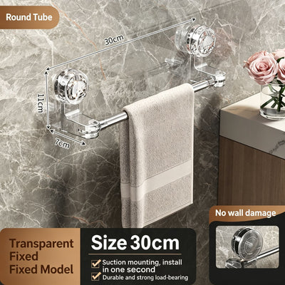 Drill-Free Wall Mount Fixed Slipper Storage Rack, Water Drain Hanging Shoe Shelf For Bathroom, Clear Transparent Fixed Type, 30cm, Neat Small Space Storage Tool