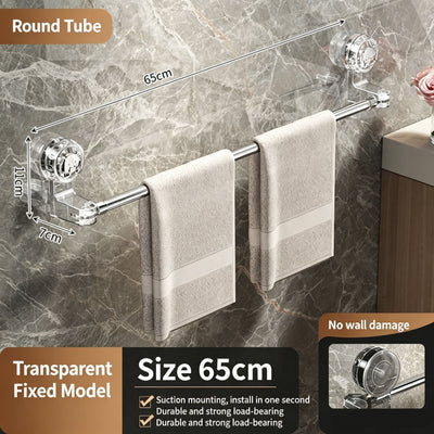 Punch-Free Fixed Wall Mount Shoe Organiser, Hanging Drain Design Slipper Bracket For Washroom, Clear Transparent Fixed Type, 65cm, Practical Behind Door Storage Gear