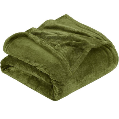 Ultra Soft Flannel Fleece Throw Blanket, Lightweight Warm Cozy Plush Cover For Sofa, Bed & Cuddle Use, Fruit Green, 100X150cm, Size S, Versatile Indoor Home Bedding