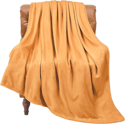 Soft Flannel Fleece Mini Throw Blanket, Light Warm Plush Cover For Daily Use, Khaki, 70X100cm, Size XS, Convenient Portable Home Rug