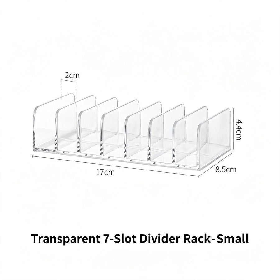 7 Grid Eyeshadow Storage Rack, Small Size Clear Acrylic Makeup Organiser