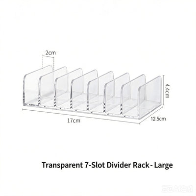 7 Grid Eyeshadow Storage Rack, Large Size Clear Acrylic Makeup Organiser