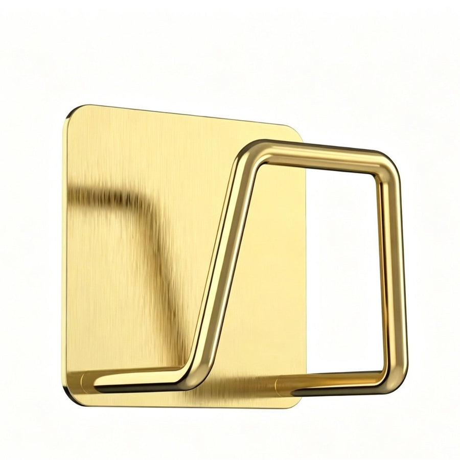 No Drill Bathroom Wall Sponge Rack, Household Basin Storage Hook, Gold 50mm, Elegant Decor To Upgrade Your Washroom Look