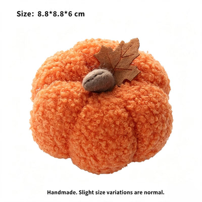Soft Plush Pumpkin Ornament, Fabric Pumpkin Decor, Versatile Table Display for Halloween, Autumn Harvest, Thanksgiving & Christmas Arrangement
