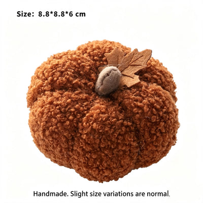 Cloth Stuffed Pumpkin Decoration, Coffee Coloured Plush Pumpkin, Perfect Window Scene Styling For Halloween Parties And Christmas Home Styling