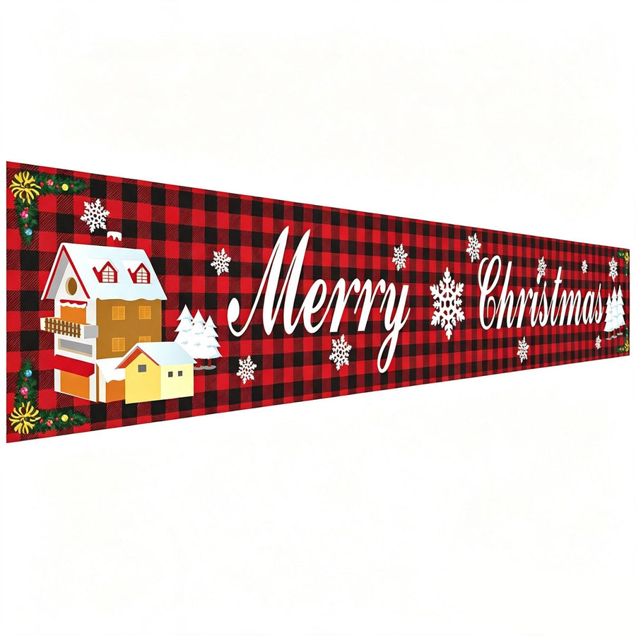 Christmas Party Decorative Banner, Holiday Backdrop Hanging Flag, Ideal For Indoor Xmas Scene Arrangement, Size 29648cm GZ01
