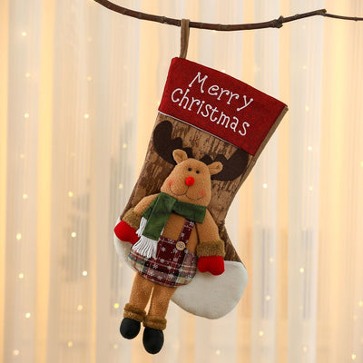 Legged Reindeer Oversized Christmas Stocking, Festive Hanging Gift Bag For Christmas Tree, 47*28cm