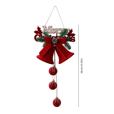 Handwritten Letter Flocked Christmas Tag, Decorative Tree Hanging Pendant