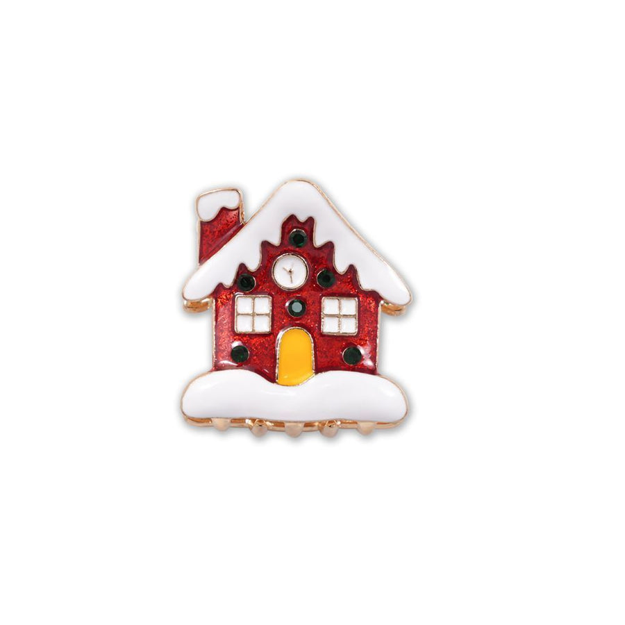 European Cartoon Style Metal Hair Claw, Santa Claus Alloy Shark Clip, Xmas House Decor Hair Accessory