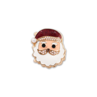 Cartoon Metal Hair Grab Clip, White Beard Santa Claus Alloy Shark Clip, Holiday Hairstyle Accessory