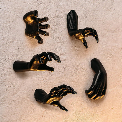 Spooky Ghost Hand Tabletop Ornament, Halloween Horror & Christmas Atmosphere Decor, 5 Pack (Candles Not Included)