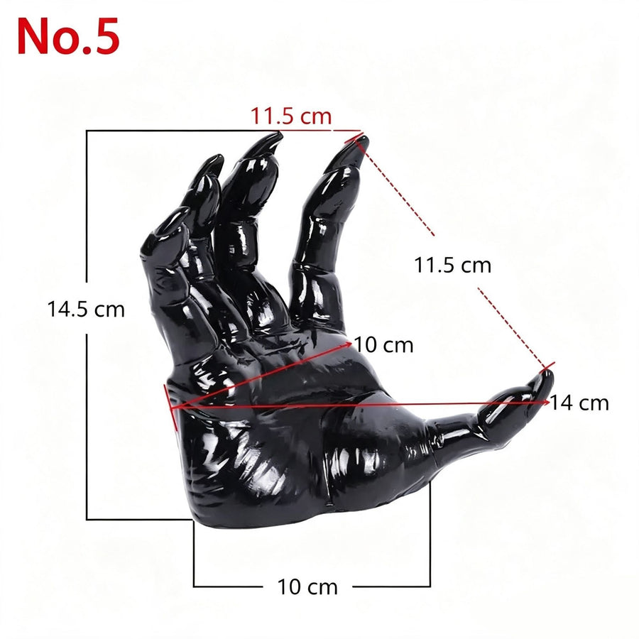 Spooky Fake Demon Hand Table Decoration, Suitable for Halloween Scene & Christmas Display, No.5 Single Hand (Candles Not Included)