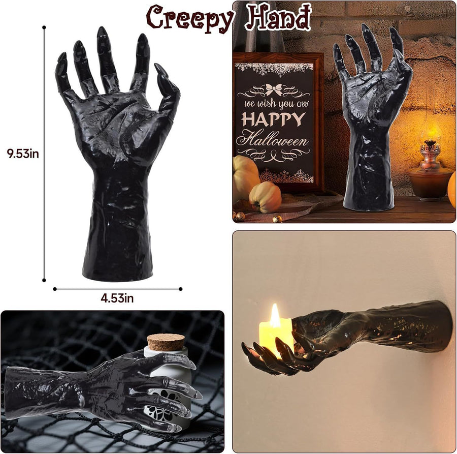 Horror Ghost Hand Decor Prop, Halloween Theme & Christmas Indoor Desktop Ornament, No.3 Single Hand (Candles Not Included)