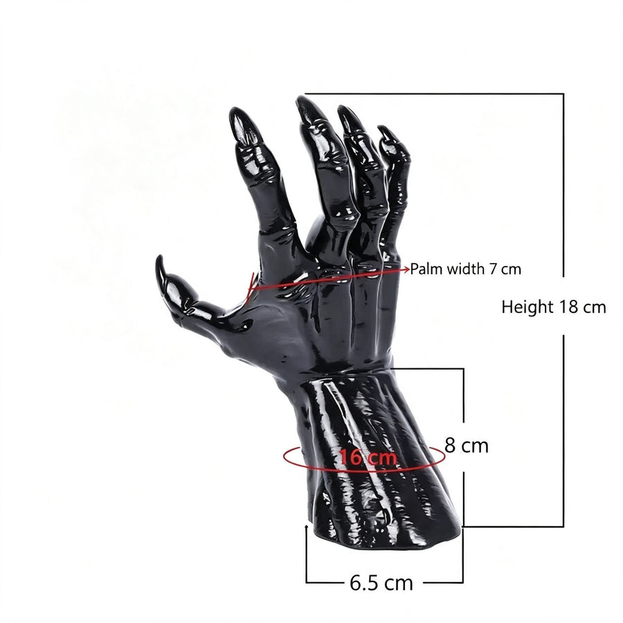 Scary Fake Devil Hand Tabletop Decor, Halloween Party & Christmas Layout Accessory, No.4 Single Hand (Candles Not Included)