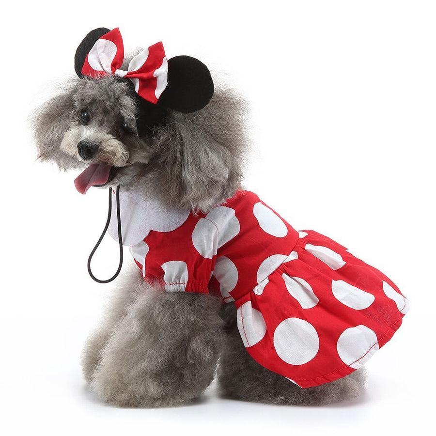 L Size Ultra Polka Pet Costume, Fancy Dress for Halloween & Christmas, Lightweight for 5-6.5 kg Dogs and Cats