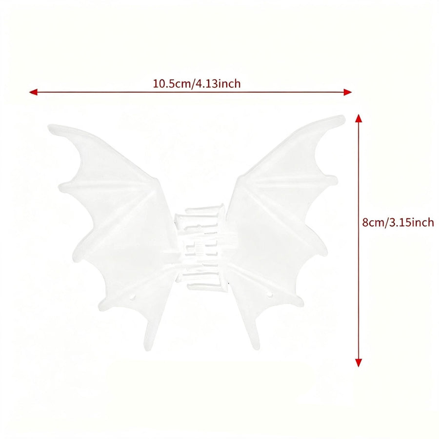 Halloween & Christmas Matte White Bat Alloy Shark Clip, Elegant Updo Hair Accessory For Holiday Gatherings